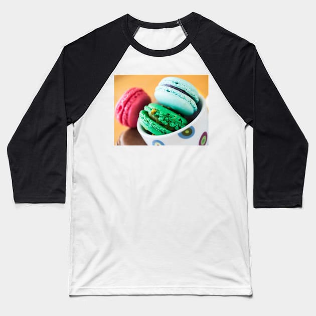 Macaroons Baseball T-Shirt by ansaharju